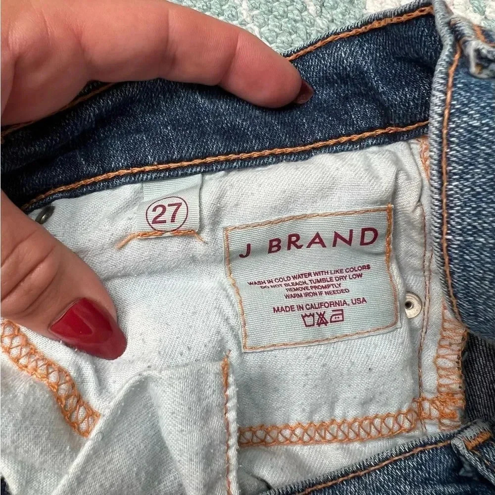 ⭐️J Brand Jeans Ripped Bootcut Medium Wash Size 27 8.5” Rise - Picture 8 of 9